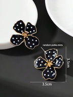 Tie Dye Drip Flower Asymmetric Stud Earrings – Jewellery for Women