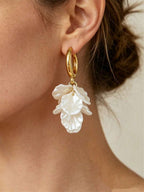 Long Tassel Shell Flower Earrings – Statement Jewellery for Women