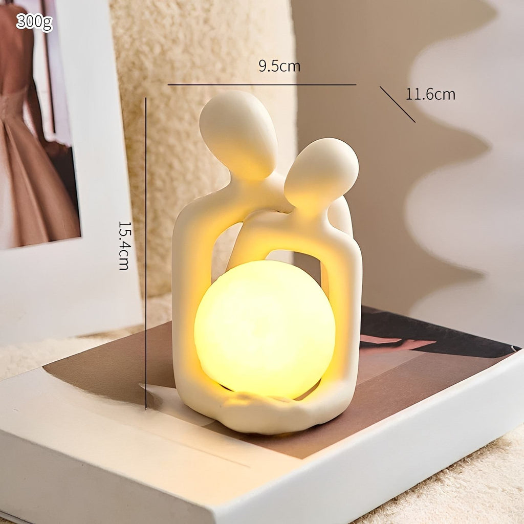 Ceramic Orb Mood Lamp – LunaGlow Sculptural Ambient Light on a desk