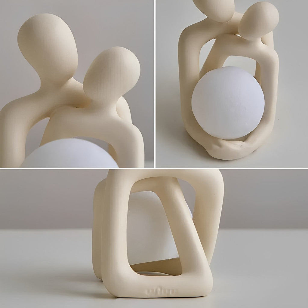 Ceramic Orb Mood Lamp – LunaGlow Sculptural Ambient Light in a living room