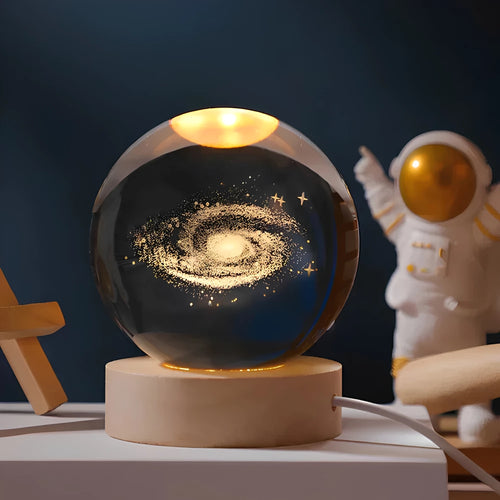 3D Galaxy Crystal Ball Lamp – Celestia LED Night Light