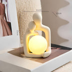 Ceramic Orb Mood Lamp – LunaGlow Sculptural Ambient Light in a living room