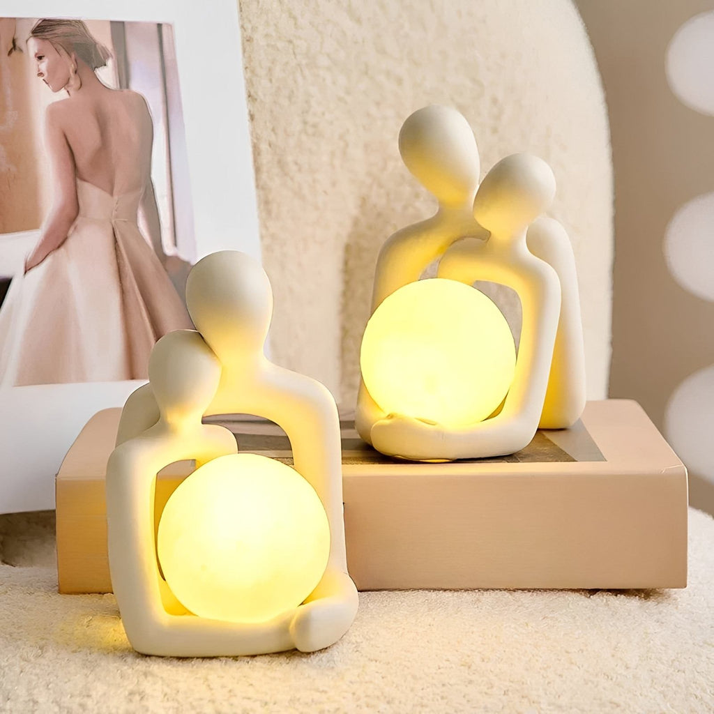 Ceramic Orb Mood Lamp – LunaGlow Sculptural Ambient Light for a reading nook