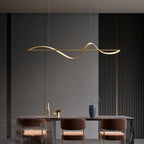 Nordic LED Pendant Chandelier in length 160cm over a dining table