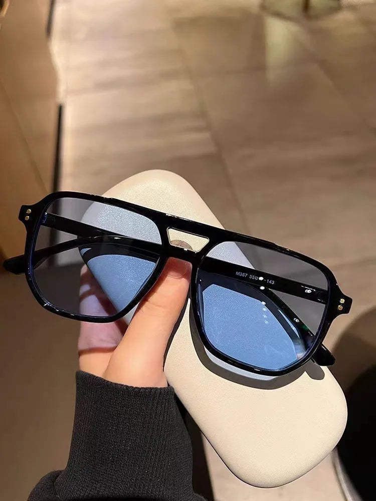 Vintage Square Sunglasses – Unisex UV400 Oversized Shades for Men & Women