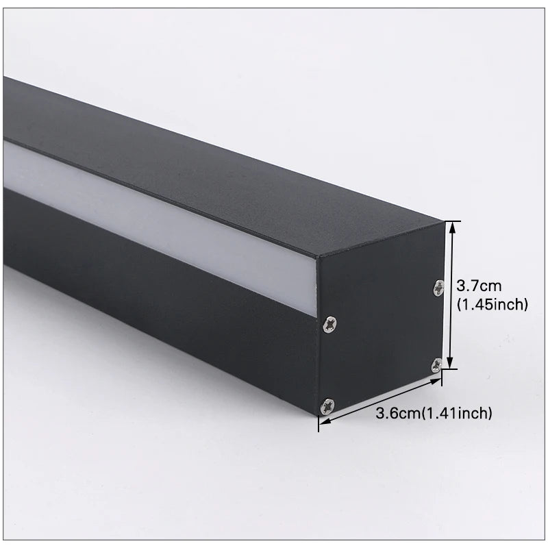 Nordic Outdoor LED Strip Wall Light in nautral light in a living room