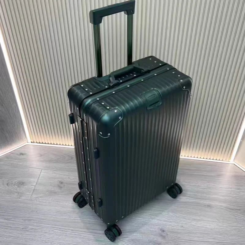 Aluminium Spinner Suitcase – 100% Aluminium-Magnesium Alloy Luggage with Password Lock