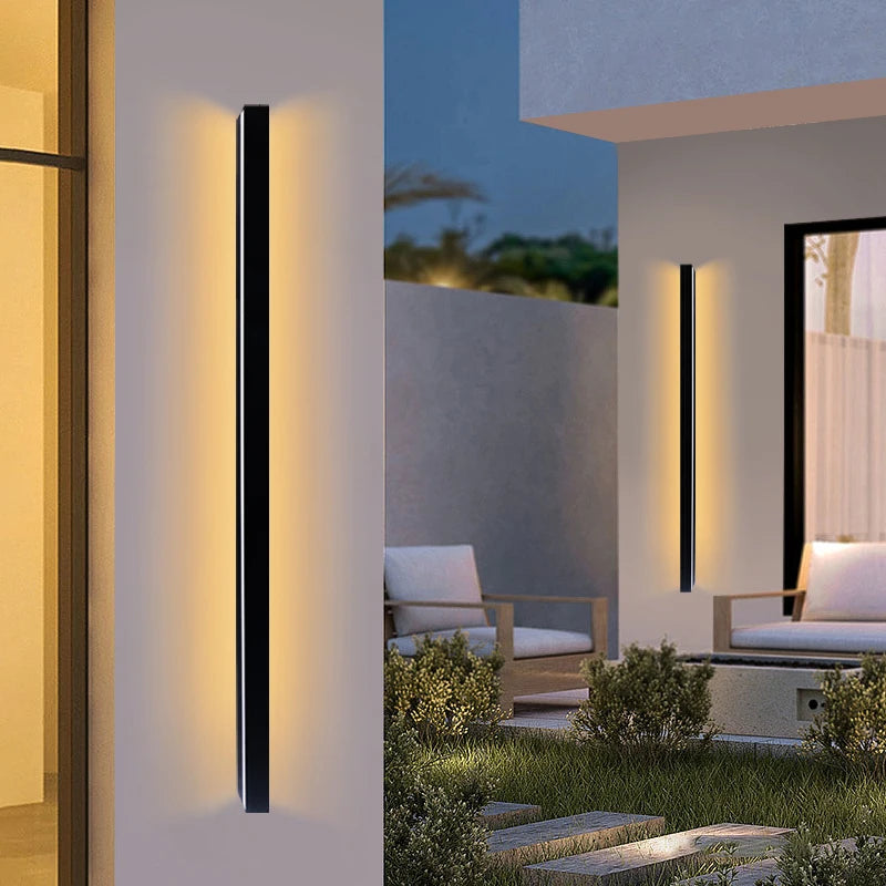 Nordic Outdoor LED Strip Wall Light in b style 3.6cm width