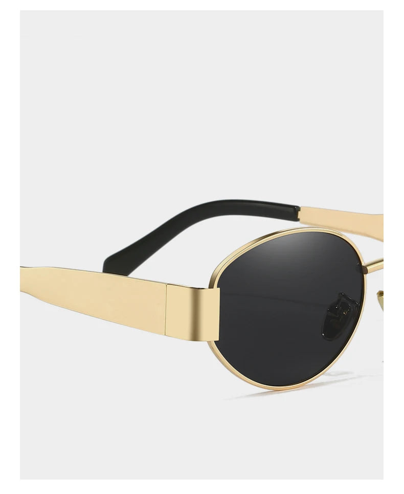 Oval Alloy Sunglasses – UV400 Trendy Eyewear for Women & Men