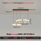 Modern Ring LED Chandelier – Round Pendant Light in 60cm 40cm in an entryway