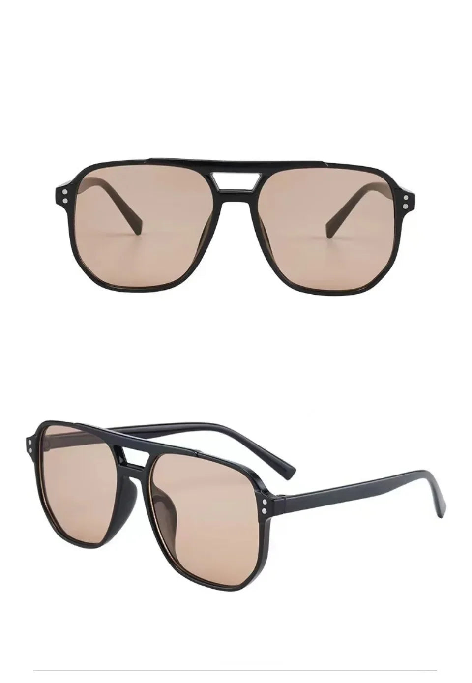 Vintage Square Sunglasses – Unisex UV400 Oversized Shades for Men & Women