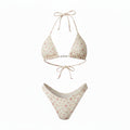 Pearl Print Micro Bikini Set – Push-Up Brazilian Swimsuit for Women