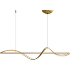 Nordic LED Pendant Chandelier in cold white above a kitchen island
