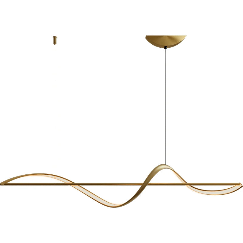 Nordic LED Pendant Chandelier in cold white above a kitchen island