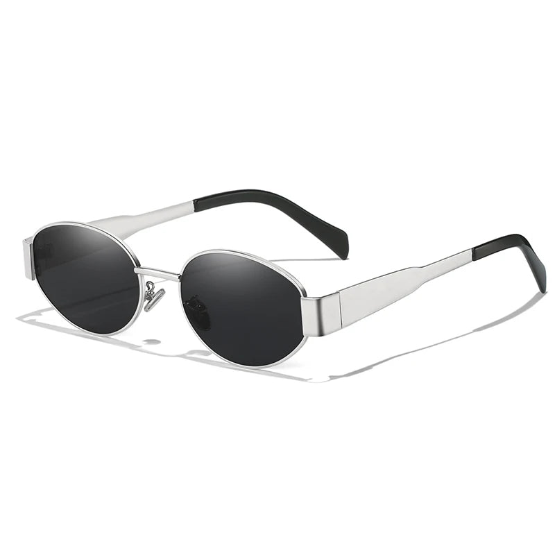 Oval Alloy Sunglasses – UV400 Trendy Eyewear for Women & Men