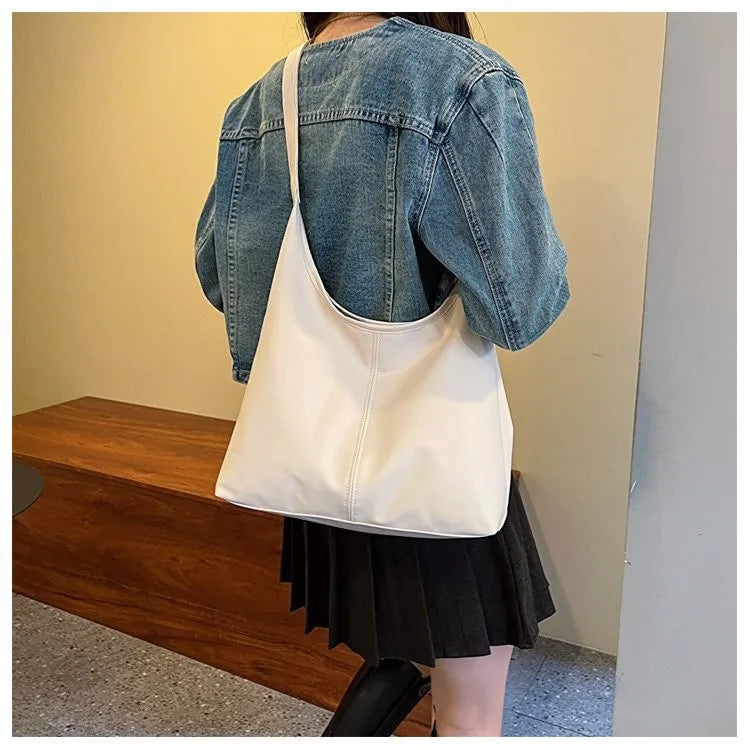 Women's Retro PU Tote Bag – Structured Hard Shell Shoulder Handbag