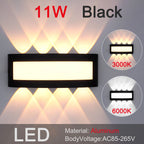 LED Aluminium Outdoor Wall Sconce in a-9w by an entryway