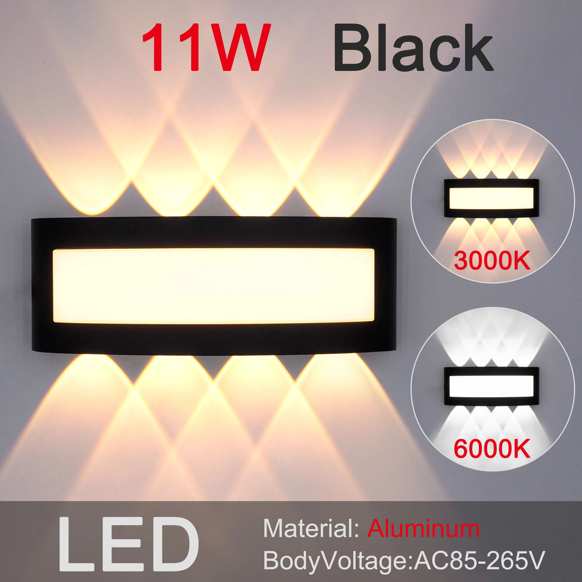 LED Aluminium Outdoor Wall Sconce in a-9w by an entryway