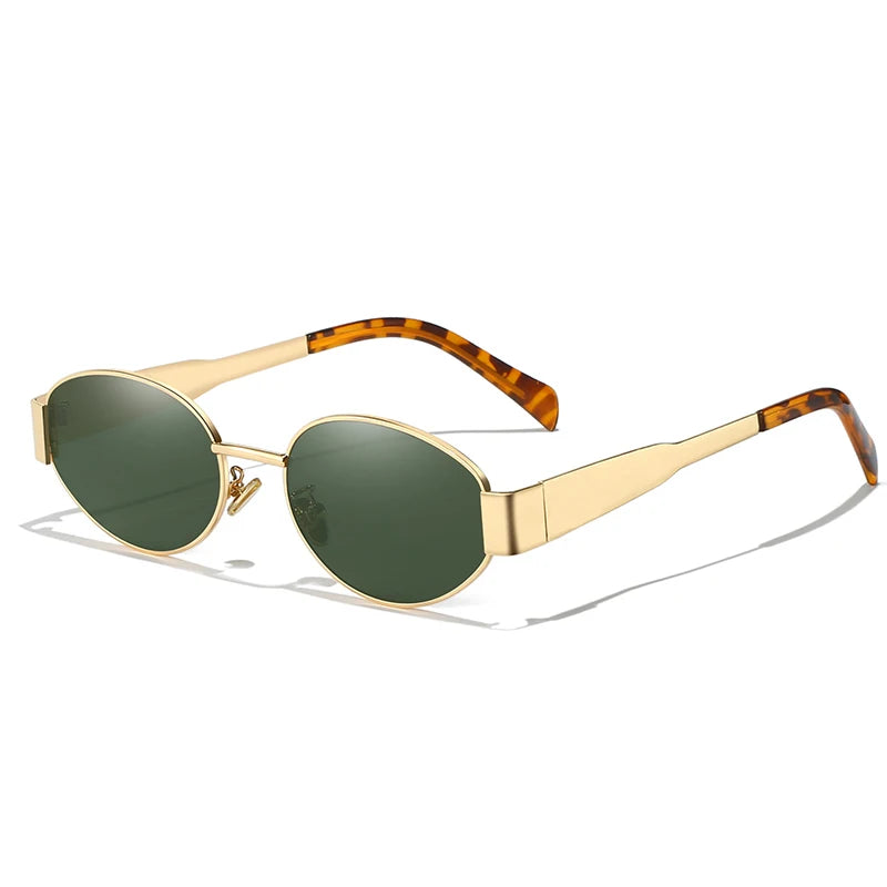 Oval Alloy Sunglasses – UV400 Trendy Eyewear for Women & Men