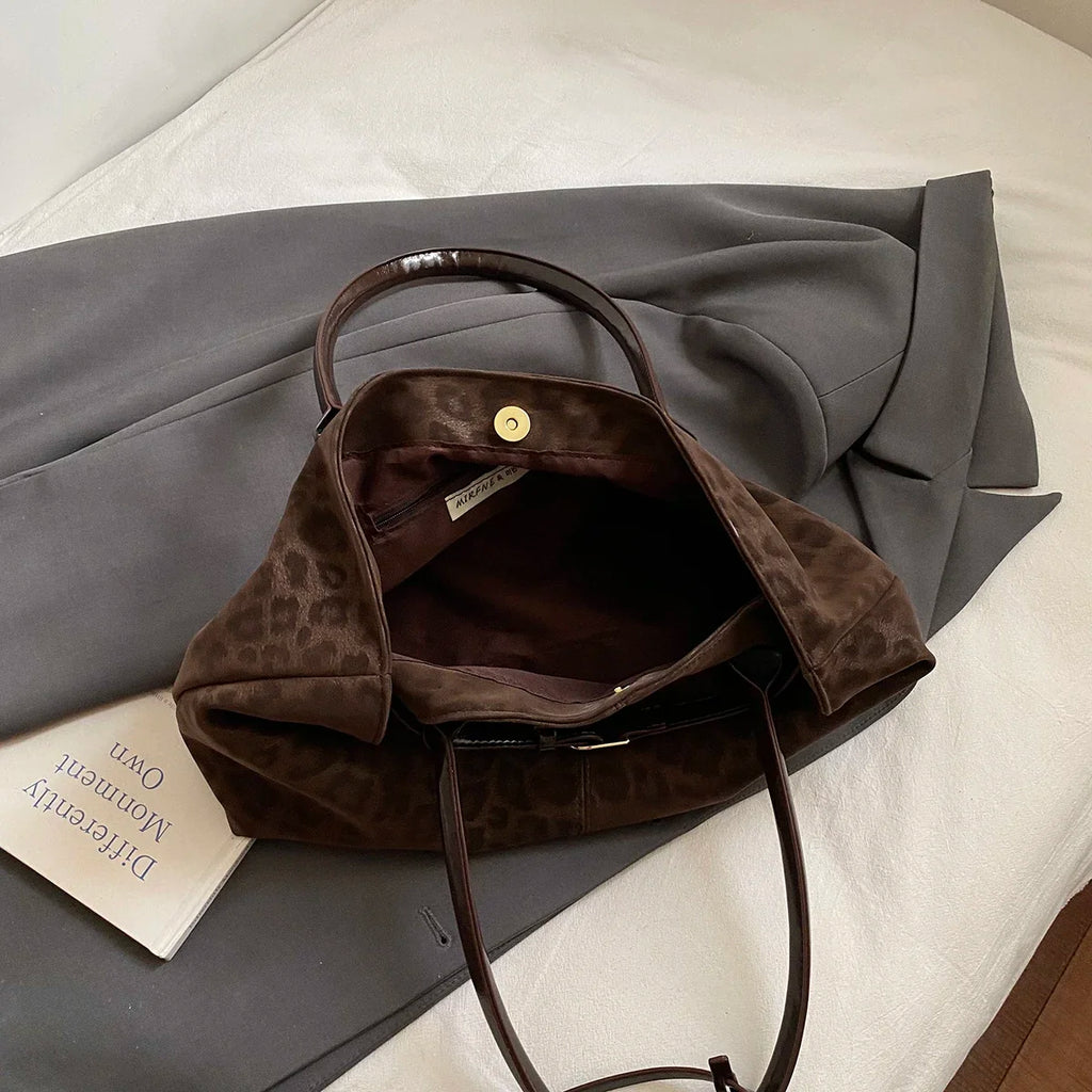 Women's Vintage PU Leather Shoulder Bag – Large Capacity Commuter Tote Handbag