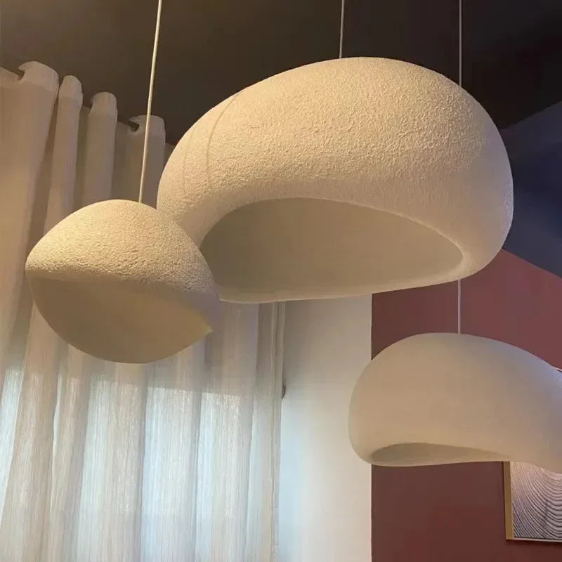 Nordic Wabi-Sabi LED Pendant Light in white b