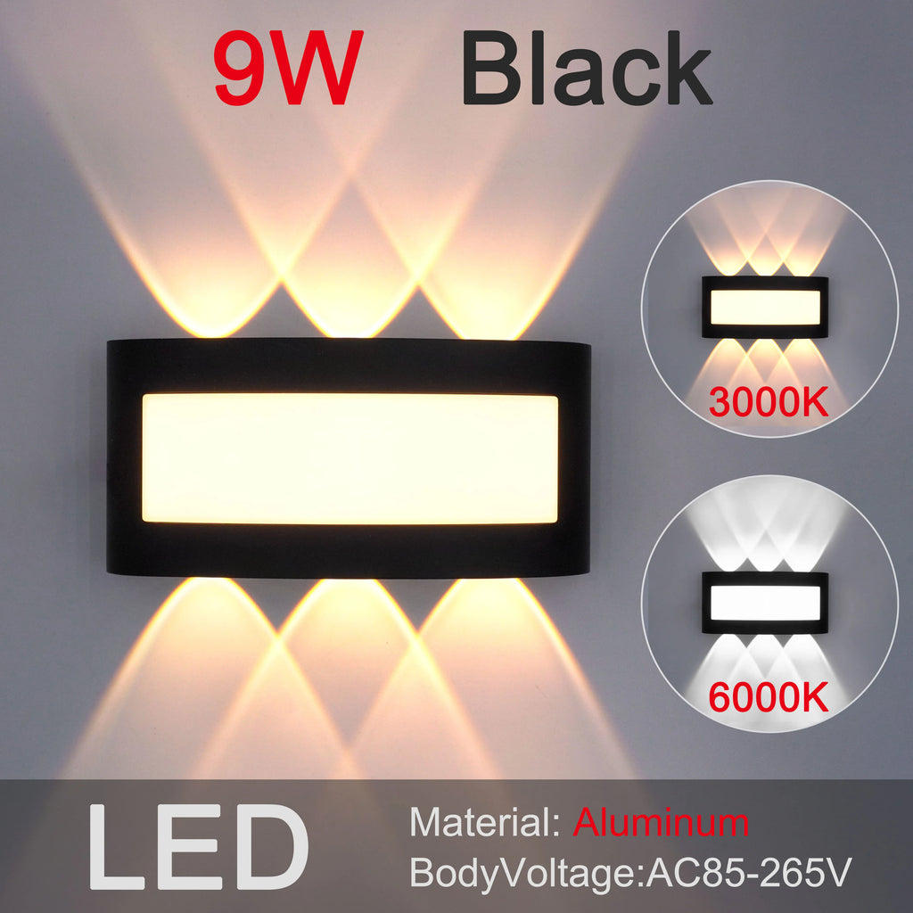 LED Aluminium Outdoor Wall Sconce in a-7w in a living room