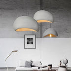 Modern Wabi-Sabi LED Ceiling Chandelier in a white in an entryway