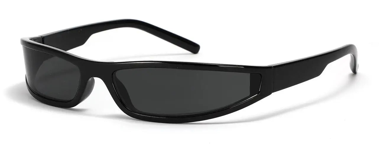 Y2K Narrow Rectangle Sunglasses – UV400 Punk Wrap Shades for Women