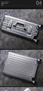 Aluminium Spinner Suitcase – 100% Aluminium-Magnesium Alloy Luggage with Password Lock