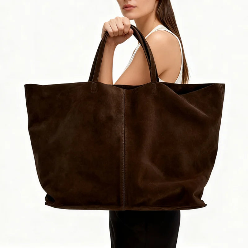 Women's Vintage Bowling Shoulder Bag – Large Capacity Square Tote Handbag