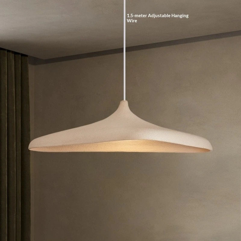 Japanese Wabi-Sabi LED Pendant Light in neutral light 4200k in an entryway