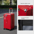 Oversized Spinner Suitcase – High Capacity 5-Wheel Trolley Luggage with Lock
