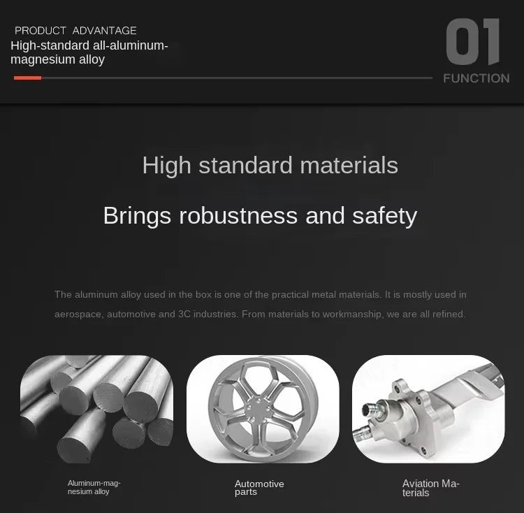 Aluminium Spinner Suitcase – 100% Aluminium-Magnesium Alloy Luggage with Password Lock