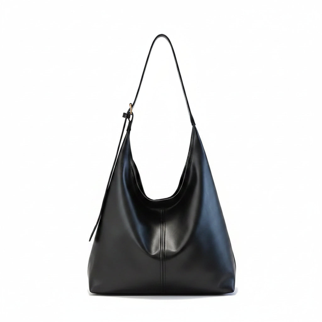 Retro Bucket Tote Bag – Vintage Underarm Shoulder Bag for Women | Black, Green & Dark Brown
