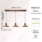 Travertine Kitchen Island Pendant Light in d159-30cm-log-3 in a living room