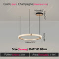 Modern Ring LED Chandelier – Round Pendant Light in type d 60cm 40cm in an entryway