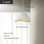 Nordic Wabi-Sabi LED Pendant Light in d60cm in a living room