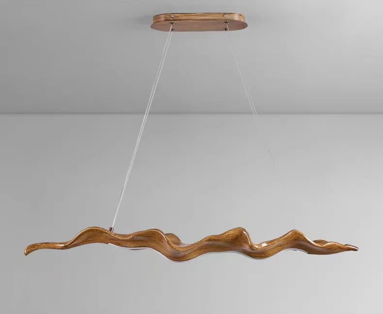 Vintage Resin Leaf Pendant Light in dimmable with rc in an entryway