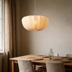 Nordic Wabi-Sabi Fabric Chandelier in d60cm above a kitchen island