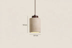 Travertine Stone LED Pendant Light in d051-p walnut color above a kitchen island