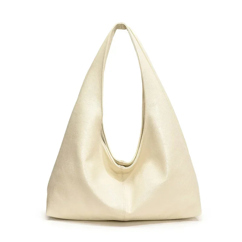 Large Hobo Shoulder Bag – Soft PU Leather Crossbody Tote for Women