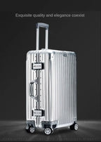 Aluminium Spinner Suitcase – 100% Aluminium-Magnesium Alloy Luggage with Password Lock