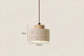 Travertine Stone LED Pendant Light in neutral light 4000k above a kitchen island