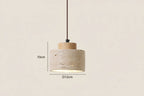 Travertine Stone LED Pendant Light in neutral light 4000k above a kitchen island