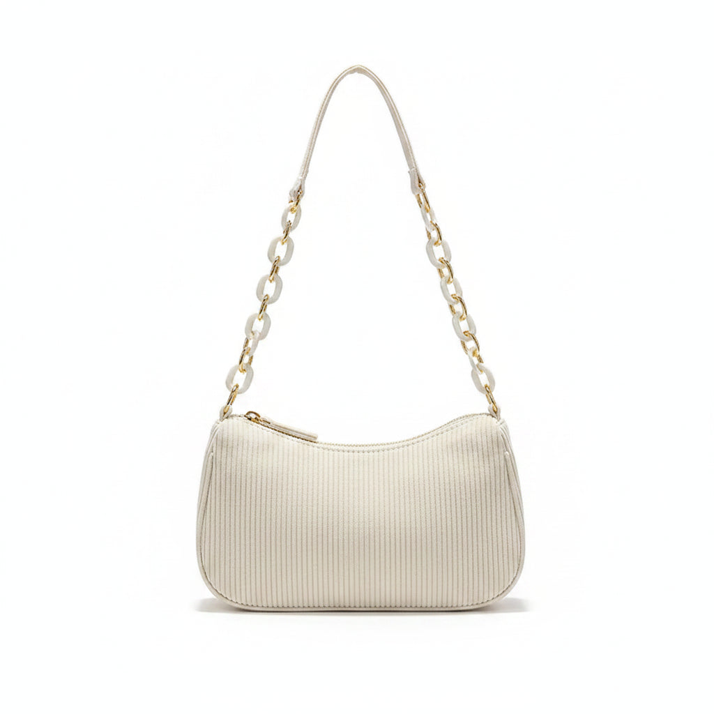 Korean Corduroy Underarm Bag – Vintage Chain Shoulder Clutch for Women