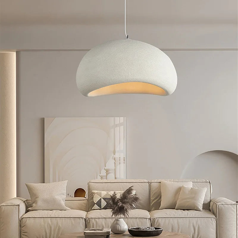 Nordic Wabi-Sabi LED Pendant Light in grey a in an entryway