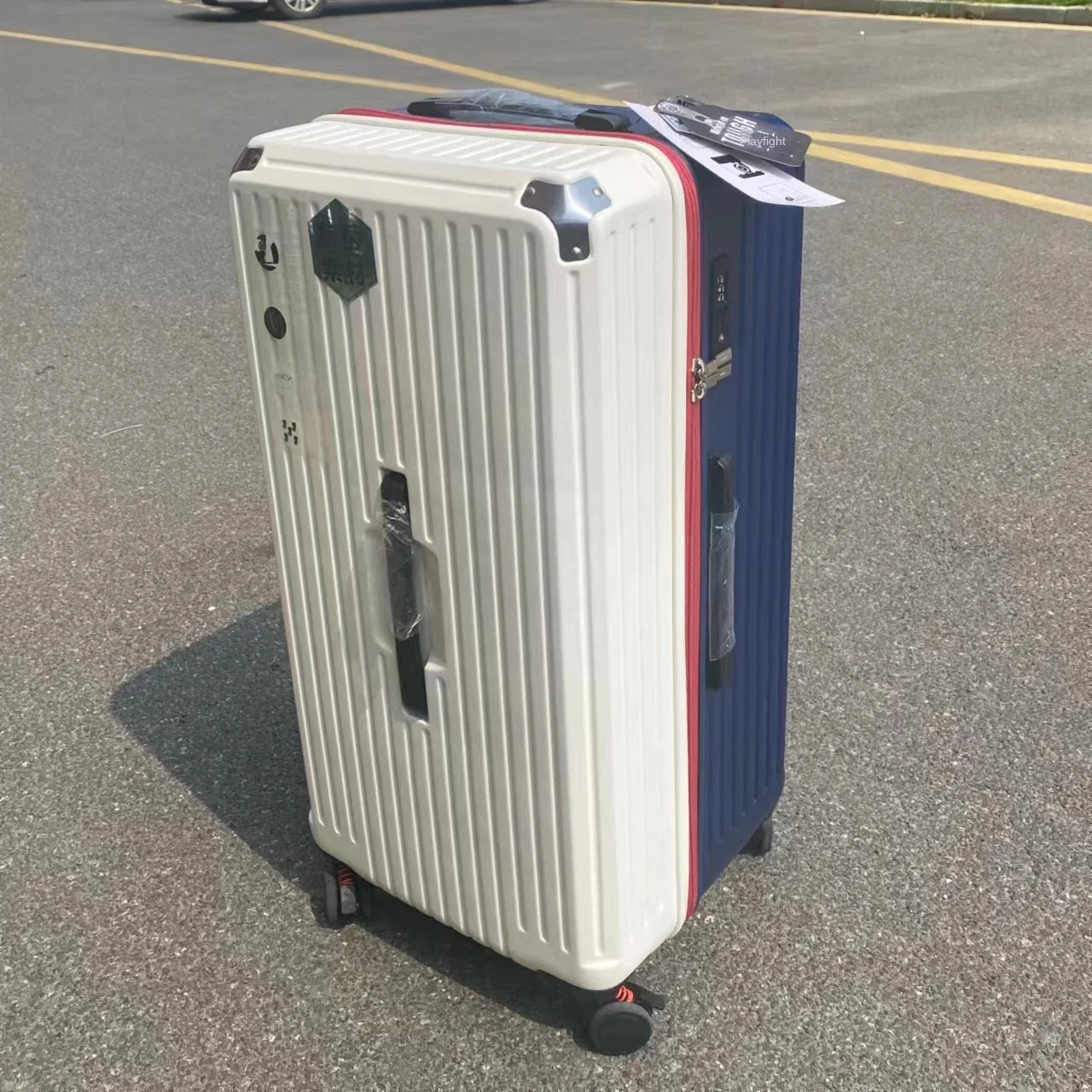 Oversized Spinner Suitcase – High Capacity 5-Wheel Trolley Luggage with Lock
