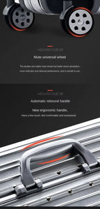 Aluminium Spinner Suitcase – 100% Aluminium-Magnesium Alloy Luggage with Password Lock