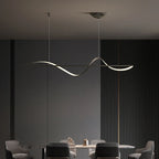 Nordic LED Pendant Chandelier in length 140cm in a living room