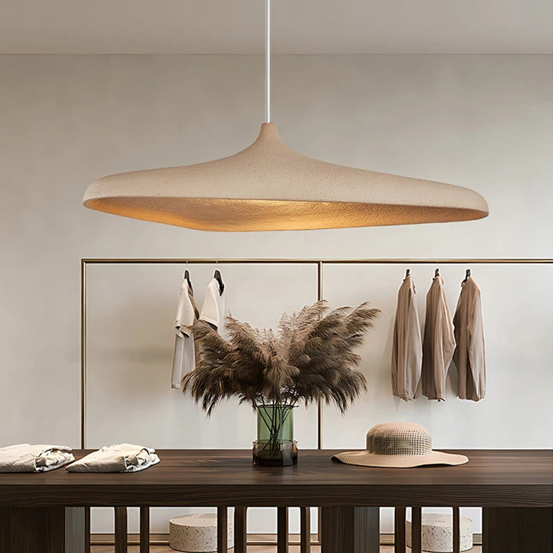 Japanese Wabi-Sabi LED Pendant Light in brown